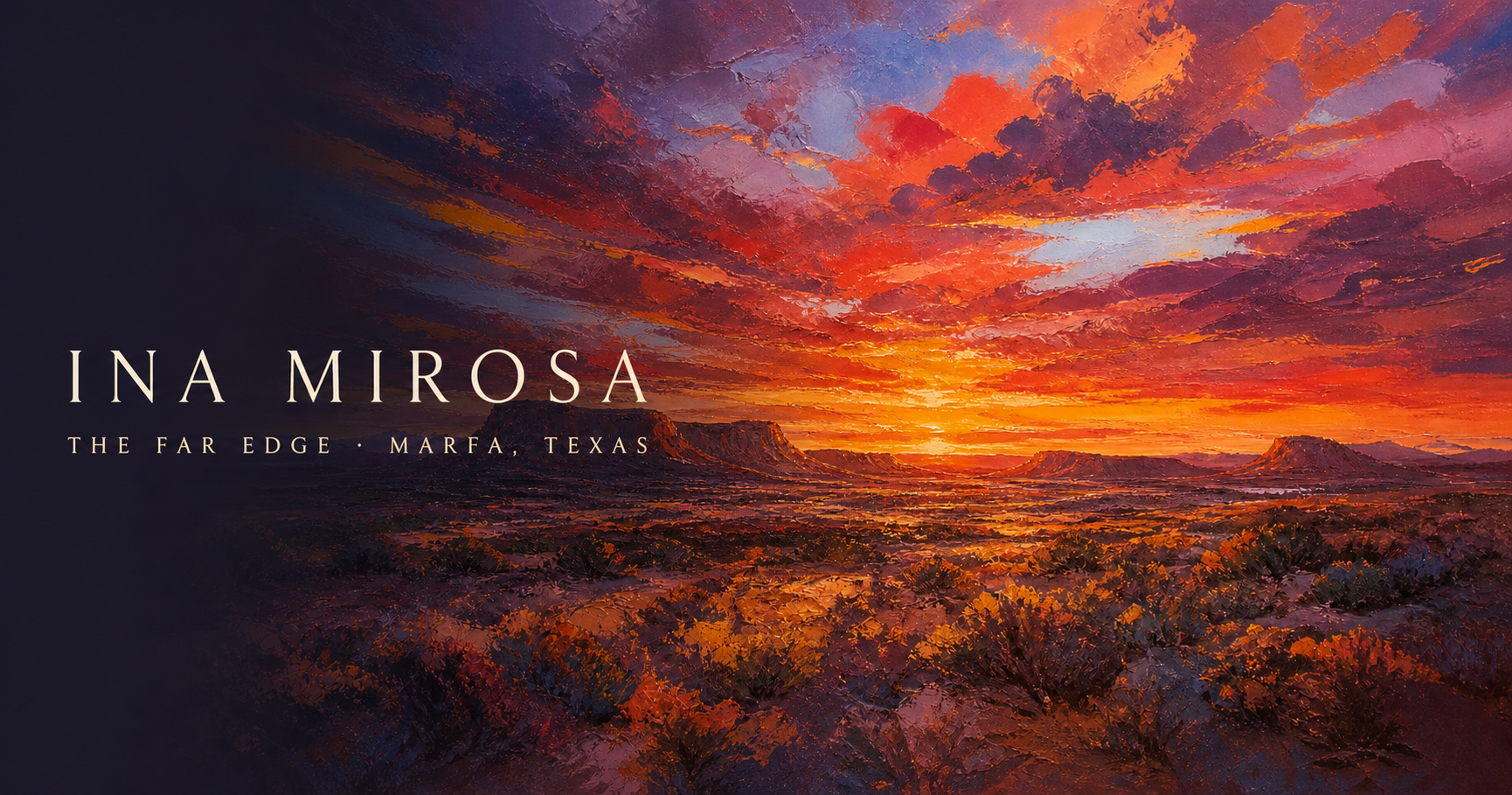 Ina Mirosa — The Far Edge website concept preview